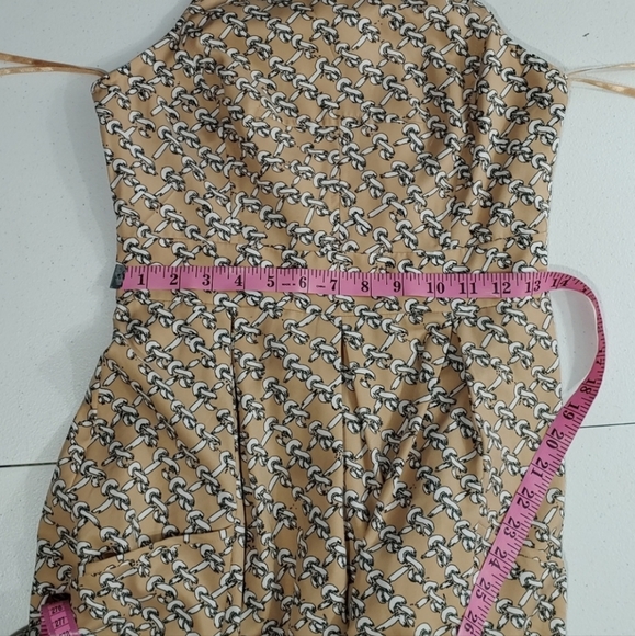 Jessica Simpson Thelma Taupe Dress Sleeveless Pocket Mock Neck Size 2 - Picture 9 of 12